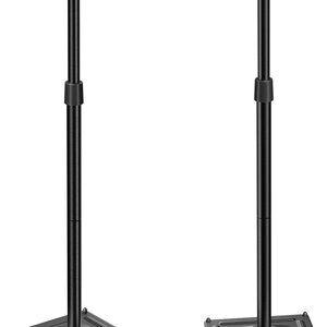 Universal Speaker Stands for Surround Sound -Height Adjustable Extend 33.3”to 45